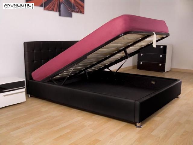 Cama canap&eacute; modelo alpes en blanco o neg