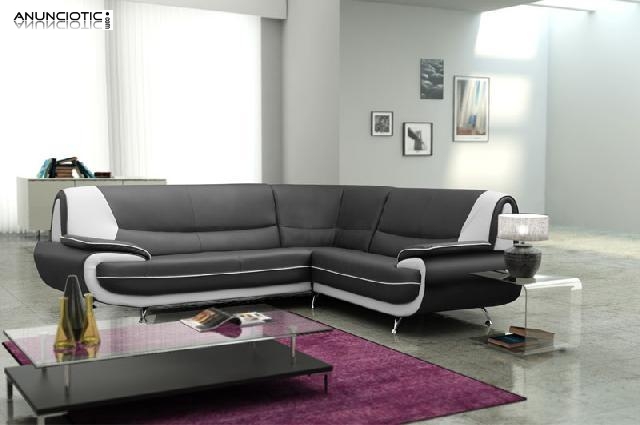 SOF&Aacute; FORMA DE L COLOR BLANCO DERECHA