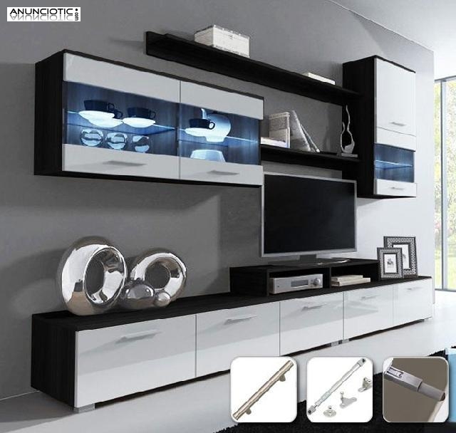 Mueble de sal&oacute;n Claudia negro Ref 4335