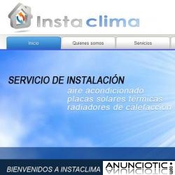 Instalaci&oacute;n de aire acondicionado, radiadores y placas solares
