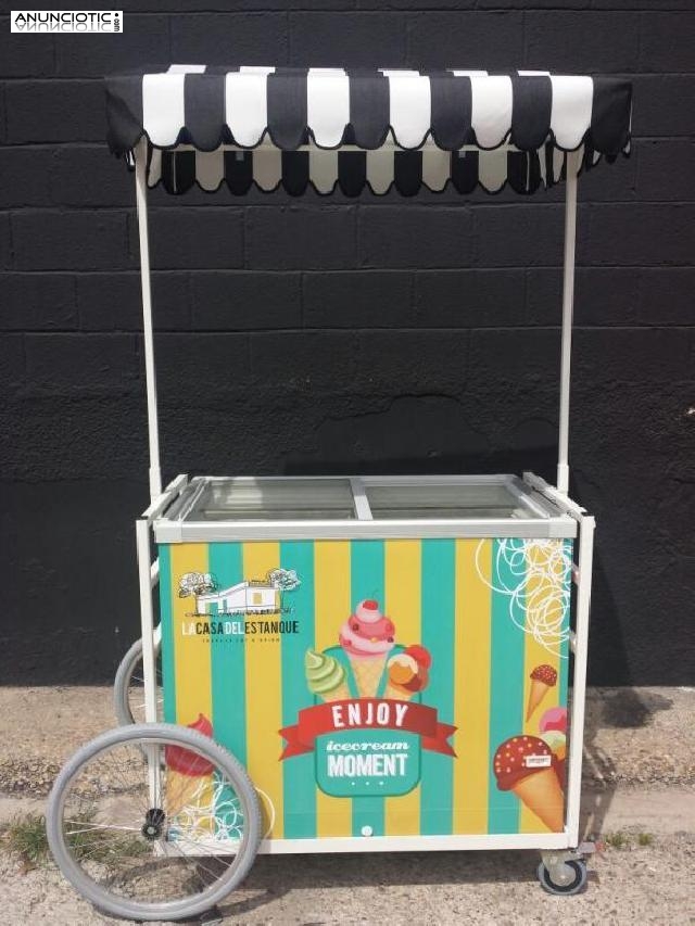 Carro de helados para venta ambulante