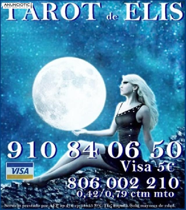 VIDENCIA Y TAROT UNIDOS SOLO 0,42 CM MIN. VISA 5 � 10 MTOS.