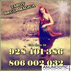 TAROT BARATO Y ECONOMICO BRUJA M&Aacute;GICA SOLO 0,42 CM MIN. VISA DESDE 5�.
