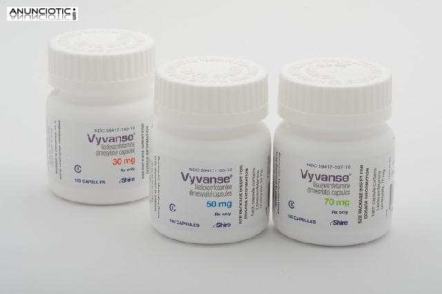 Comprar Vyvanse 60 y 70 c&aacute;psulas de Mg