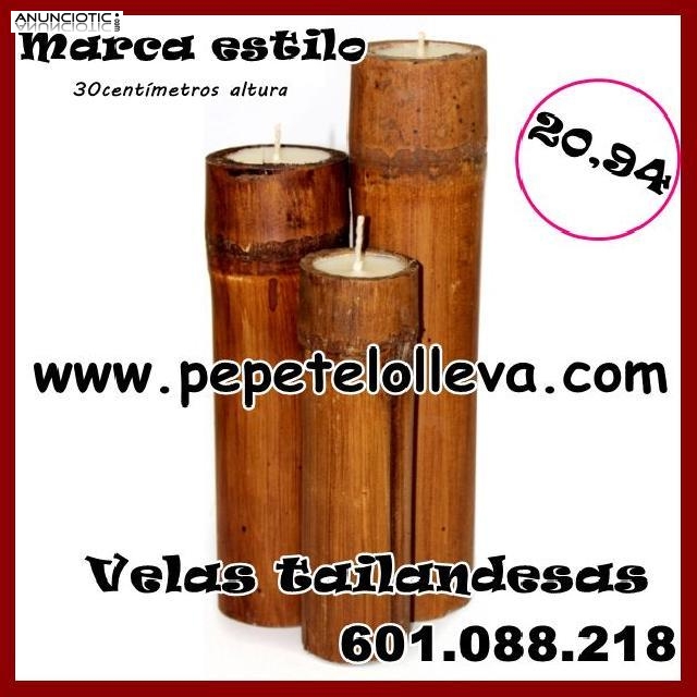 Velas Thailandesas de Bamb&uacute; 20,94�