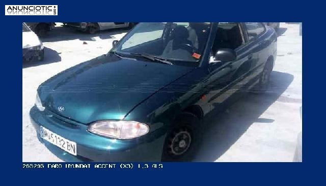 285295 faro hyundai accent (x3) 1.3 gls