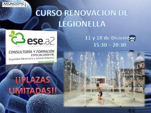 CURSO DE RENOVACI&Oacute;N DE LEGIONELLA