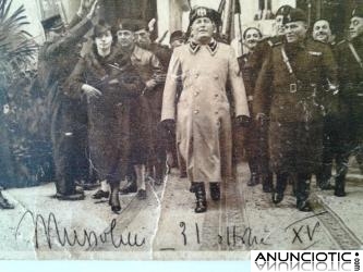Postal autografiada de Benito Mussolini, año 1925