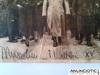 Postal autografiada de Benito Mussolini, a&ntilde;o 1925