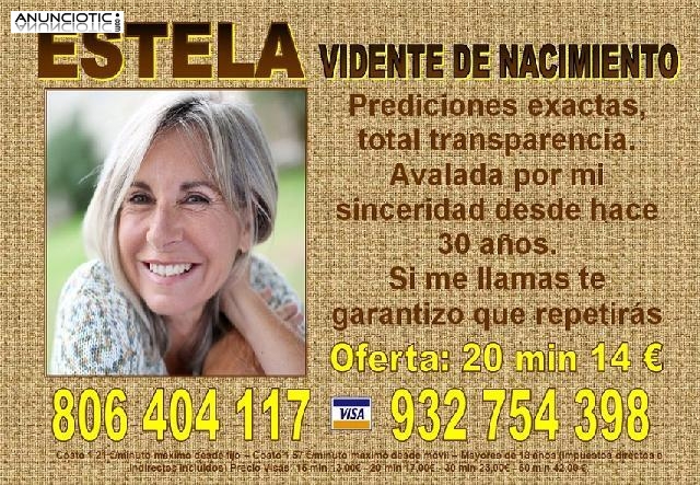 Estela, muy buena vidente 806404117 Tarot concreto 20min 14� &Uacute;nica