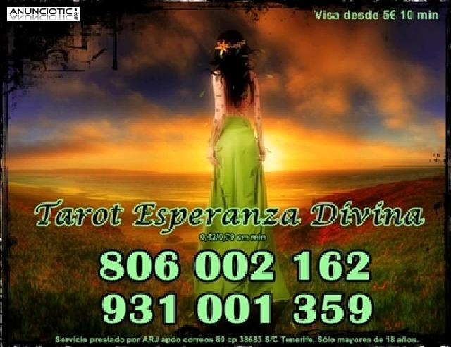 Tarot Esperanza Divina Visa 5� 10 min. Tarot Barato s&oacute;lo 0,42 cm min. 