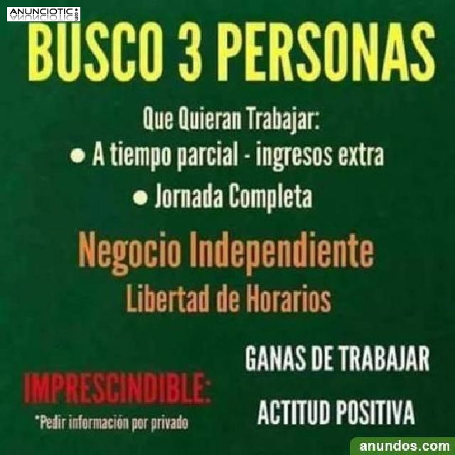 Buscamos 3 personas con ganas de trabajar (Toda Espa&ntilde;a)