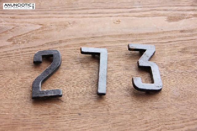 N&uacute;meros matr&iacute;cula antigua.