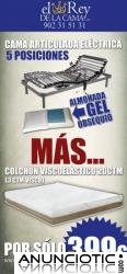 Oferta anticrisis: cama el&eacute;ctrica+colch&oacute;n visco.