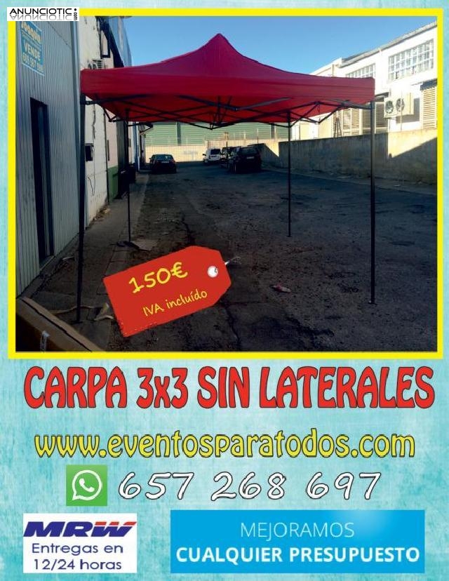 Carpas plegables econ&oacute;micas 3x3