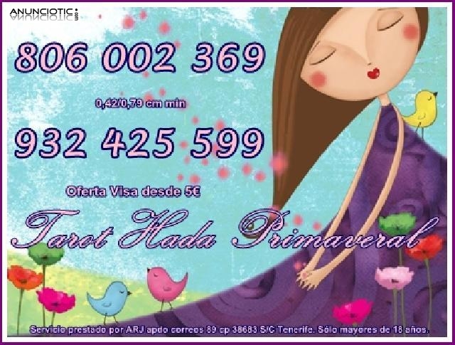 Tarot Hada Primaveral 10� 30 min. Tarot 806 barato y econ&oacute;mico 0,42 cm min.