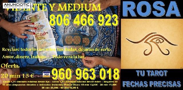 Rosa muy buena vidente 806466923 Tarot asegurado 20&acute; 13�