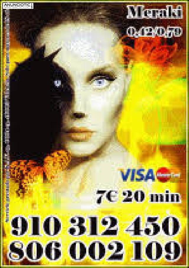 Videncia Pura  y Tarot telef&oacute;nico visa 4� 15 min. 9� 30min. 910 312 450