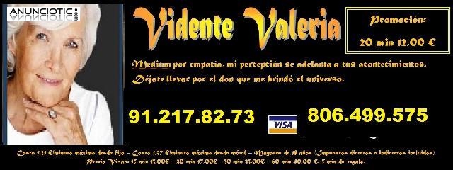 Vidente Medium Valeria, 18� 30 min. tarot 912178273, 