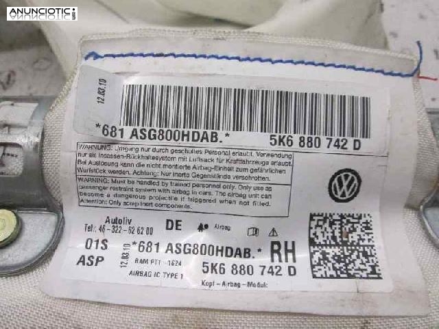 84863 airbag volkswagen golf vi 1.6 tdi