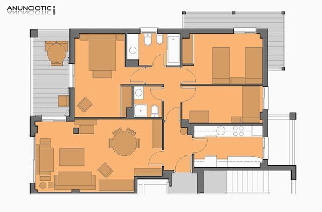 Se alquila &aacute;tico en el porvenir sevilla con 