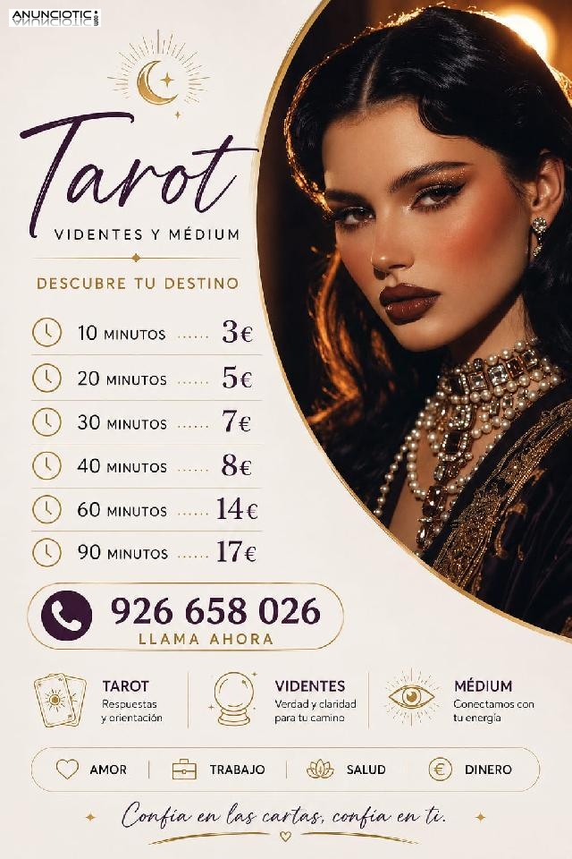 Orientaci&oacute;n espiritual inmediata mediante tarot, videncia y m&eacute;dium.