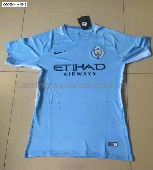 tailandia camiseta manchester city 2017-2018 1&ordf; equipaci&oacute;n