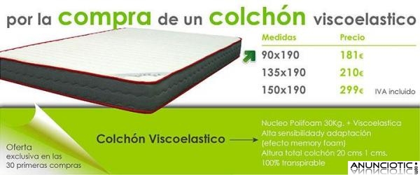 Regalo Tablet por la compra de colch&oacute;n viscoel&aacute;stico.