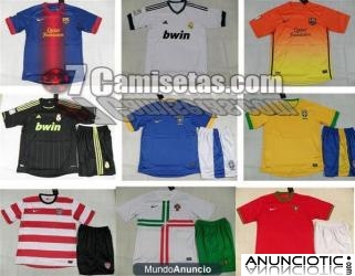 12-13 camisetas de futbol uniformes 7 PCS/lote ,15.5 con pantalon,envio gratis www.7camis