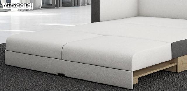 Sof&aacute; cama Adana color negro con blanco