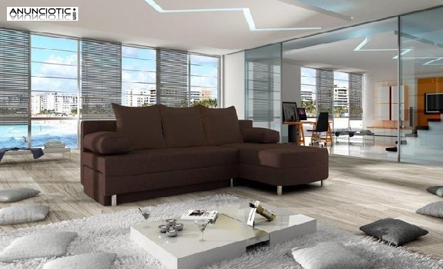 Sof&aacute; cama modelo Alys color marr&oacute;n con