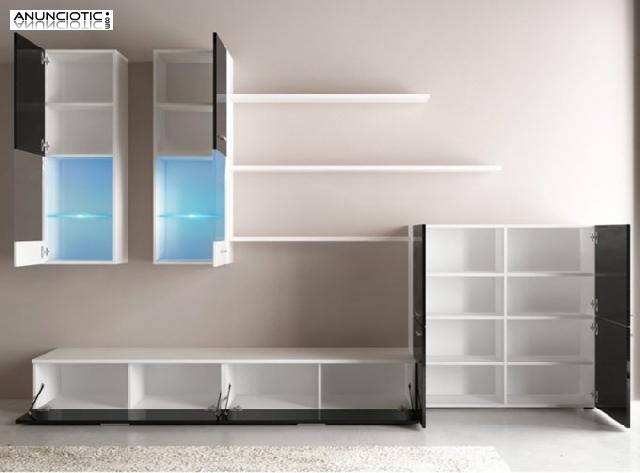 Mueble de sal&oacute;n Violeta negro modelo 1