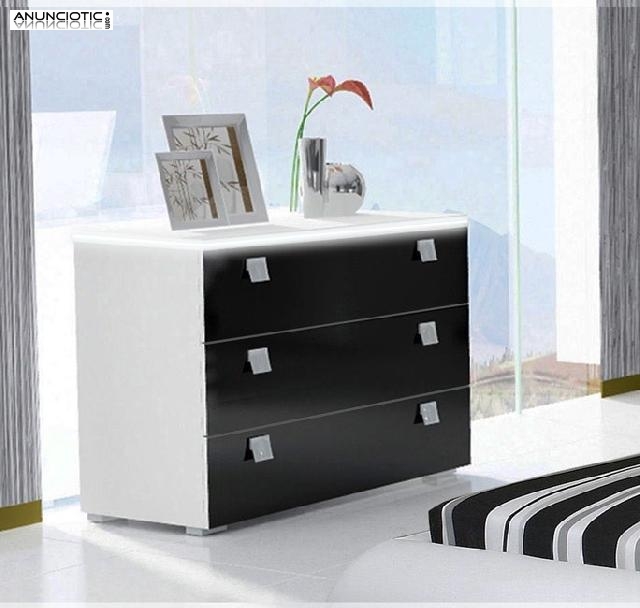 C&oacute;moda Alicante en negro con LED blanco