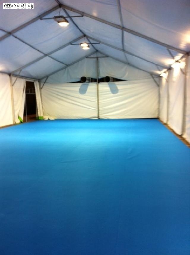 Distribuci&oacute;n moqueta azul para bodas