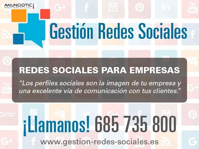 Gesti&oacute;n redes sociales presencia en red