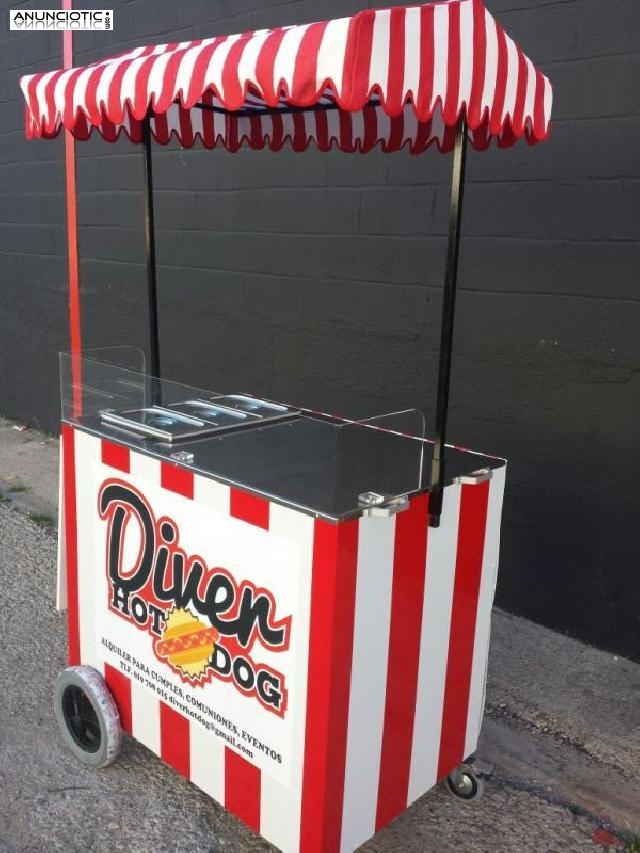 Carrito de hosteler&iacute;a hotdog