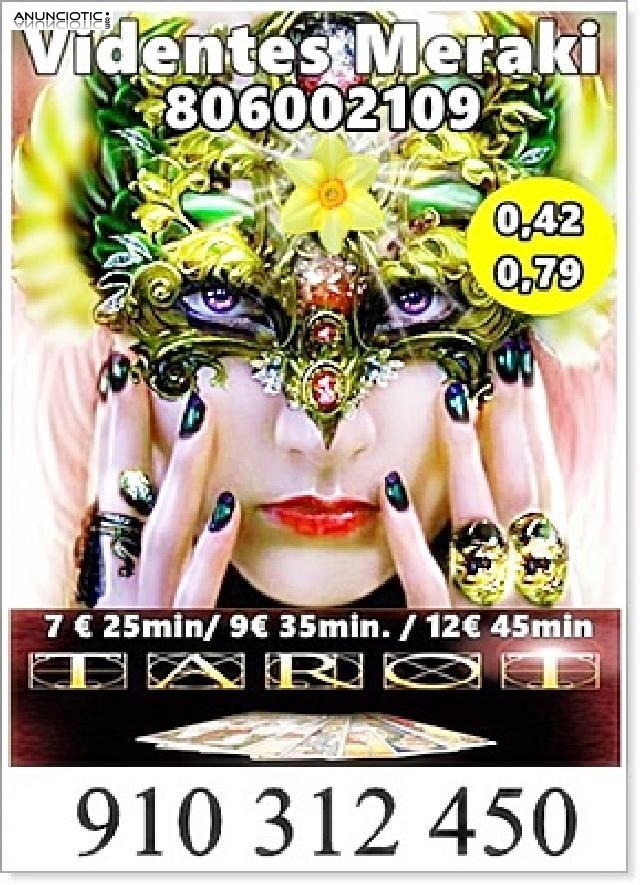 Videncia Pura y Tarot telef&oacute;nico visa  4� 15 min. 9� 35min. 910 312 450