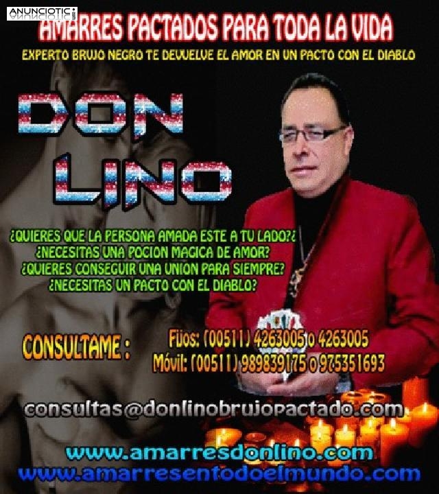 AMARRES PACTADOS LOS MAS FUERTES DEL MUNDO-DON LINO &Uacute;NICO EN SUDAMERICA