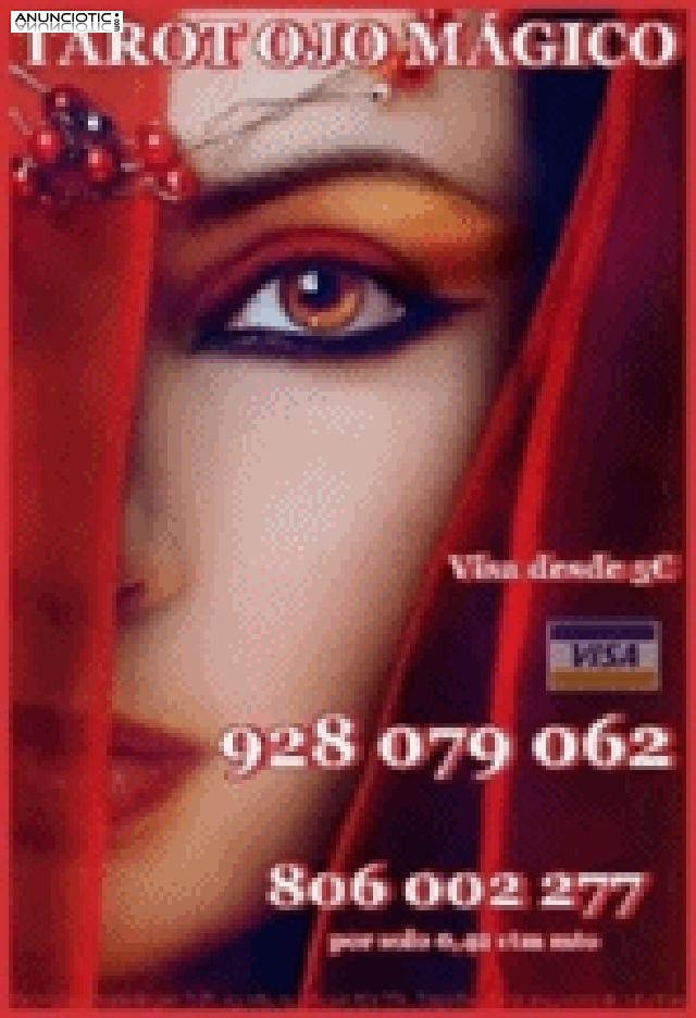 Tarot barato el Ojo M&aacute;gico Visa desde 5� 15mtos 928 079 062, las 24 horas a