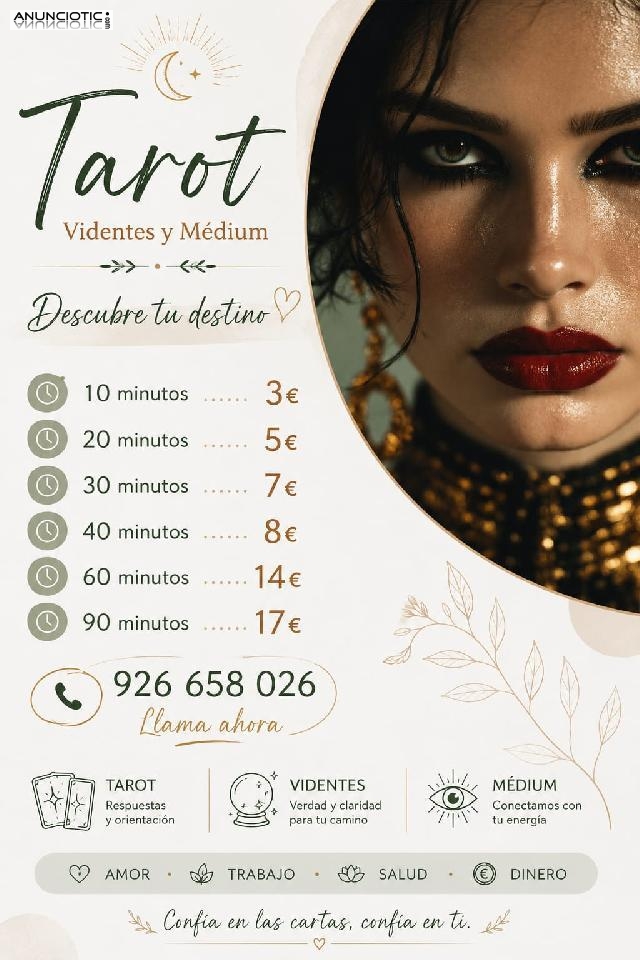 Lecturas de tarot y videncia realizadas por tarotistas videntes y m&eacute;dium. 