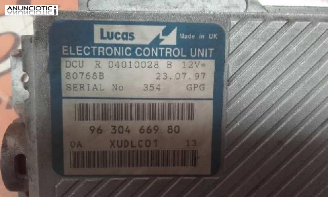 Centralita de motor peugeot 406 a&ntilde;o 1997
