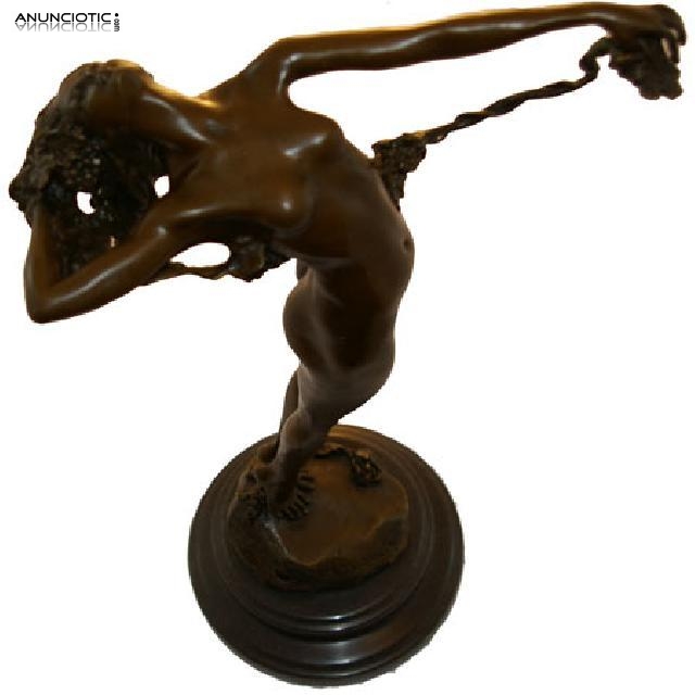 Escultura de bronce. The wine