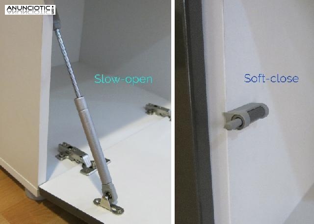 Mueble de sal&oacute;n Claudia blanco y gris