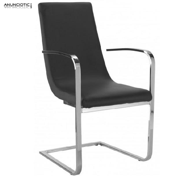 Silla de dise&ntilde;o Idole en color negro