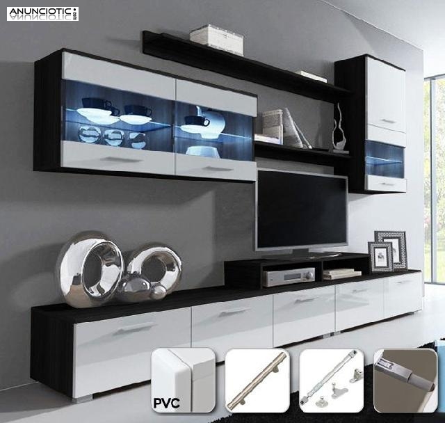 Mueble de sal&oacute;n Claudia negro Ref 4336