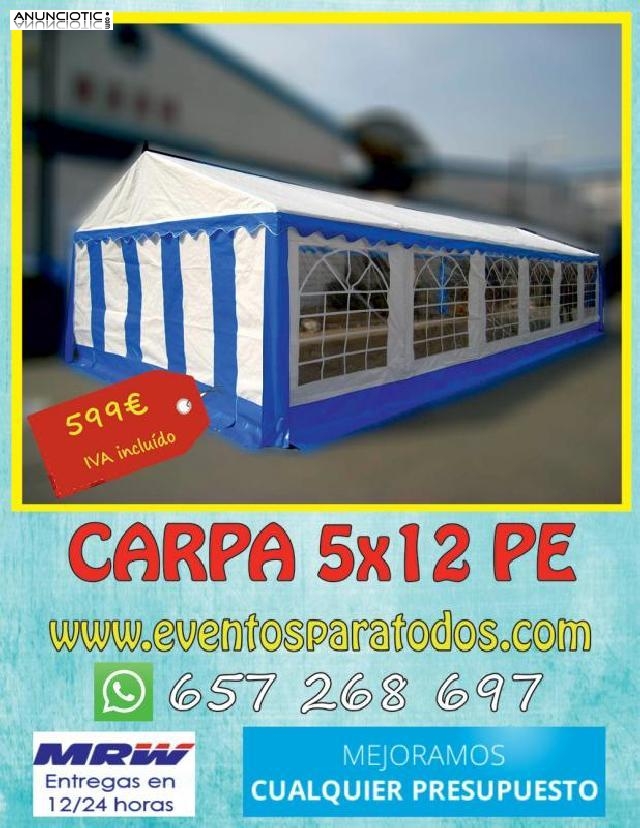 Vendo carpas econ&oacute;micas 5x12pe