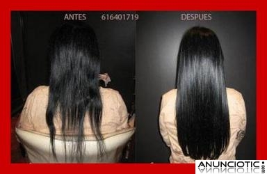 Oferta, pongo extensiones queratina pelo natural incluido desde 1,5� c.u.