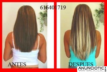  Pongo extensiones microloop pelo natural incluido a 1,5� c/u zaragoza