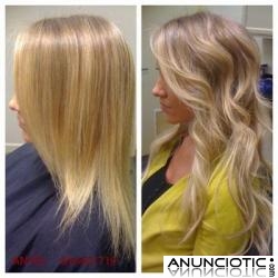 Oferta, pongo extensiones queratina pelo natural incluido a 1,5� c/u zaragoza