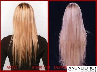 Oferta, pongo extensiones queratina pelo natural incluido a 1,5� c/u zaragoza